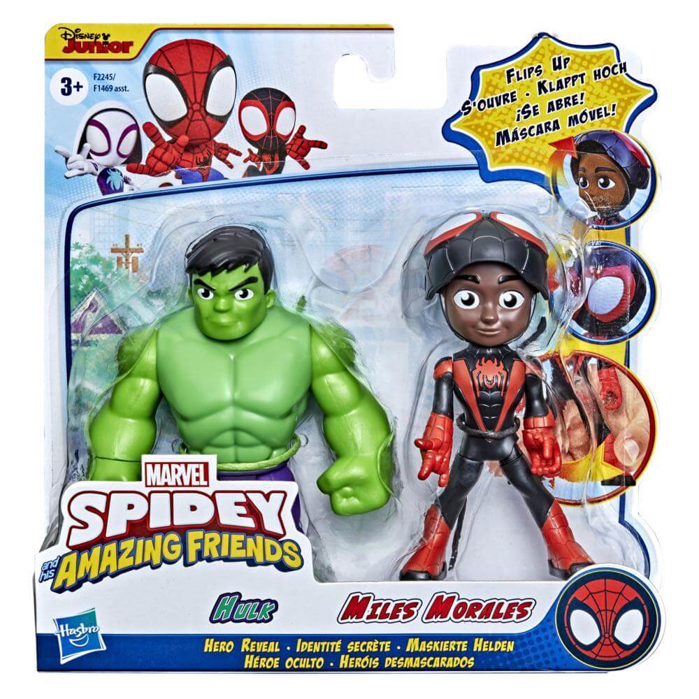 Marvel Spidey & His Amazing Friends Hero Reveal: Miles Morales & Hulk