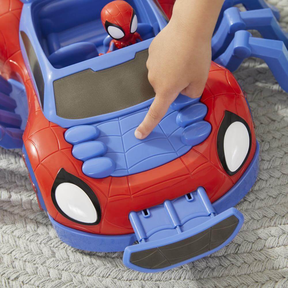 Marvel Spidey MECH Web Crawler - Veicolo Trasformabile 20 Cm Con Proiettore Ragno - Giocattolo Per Bambini