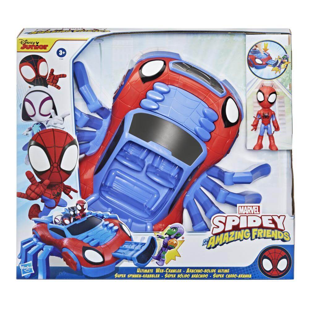 Jazwares Marvel's Spidey and His Amazing Friends Web Spinning Hauler - 8-Inch 3-in-1 Transforming Vehicle - Toys Featuring Your Friendly Neighborhood Spideys Jazwares Marvel's Spidey and His Amazing Friends Web Spinning Hauler - 8-Inch 3-in-1 Transforming Vehicle - Toys Featuring Your Friendly Neighborhood Spideys