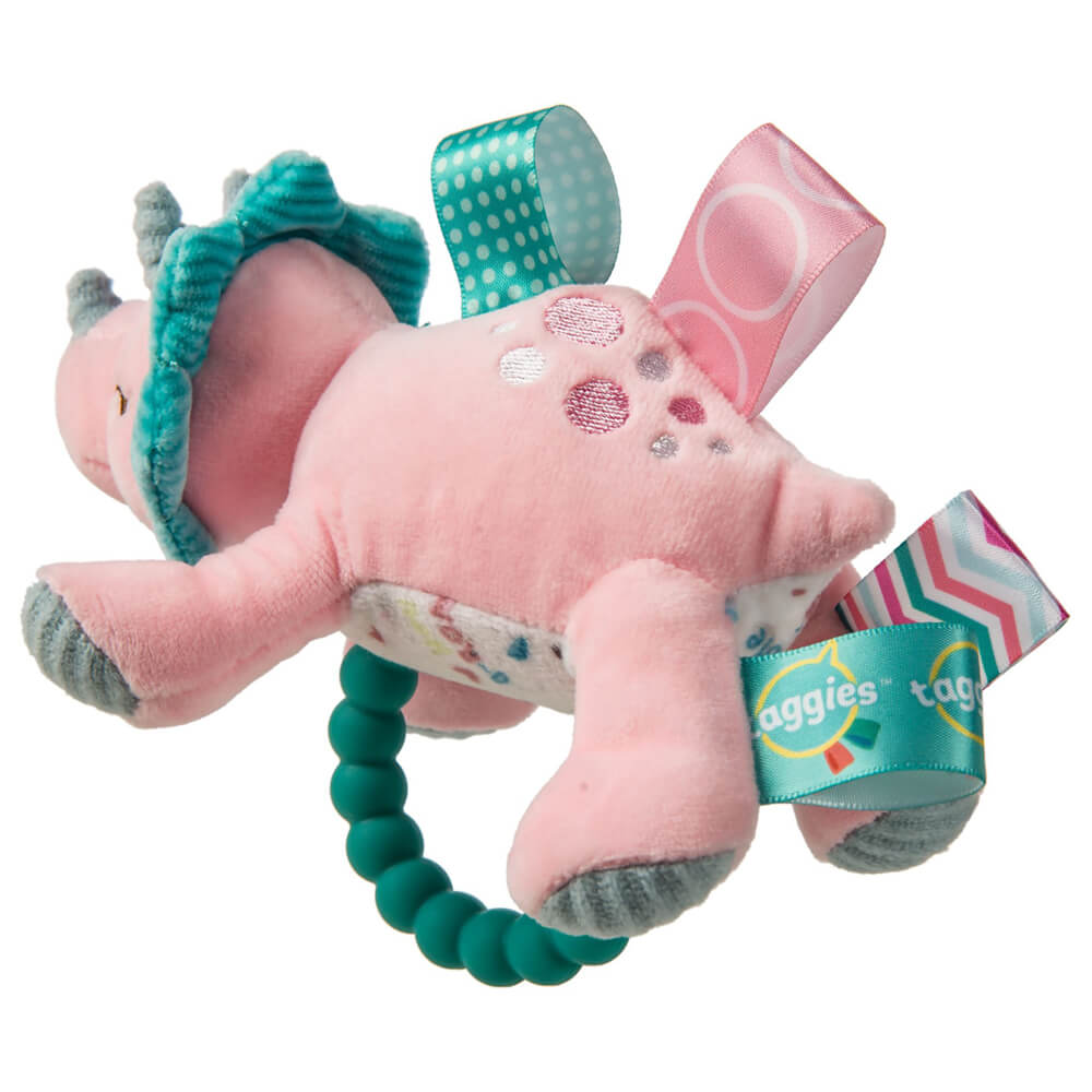 Mary Meyer Taggies Aroar-a-saurus 5" Plush Teether Rattle
