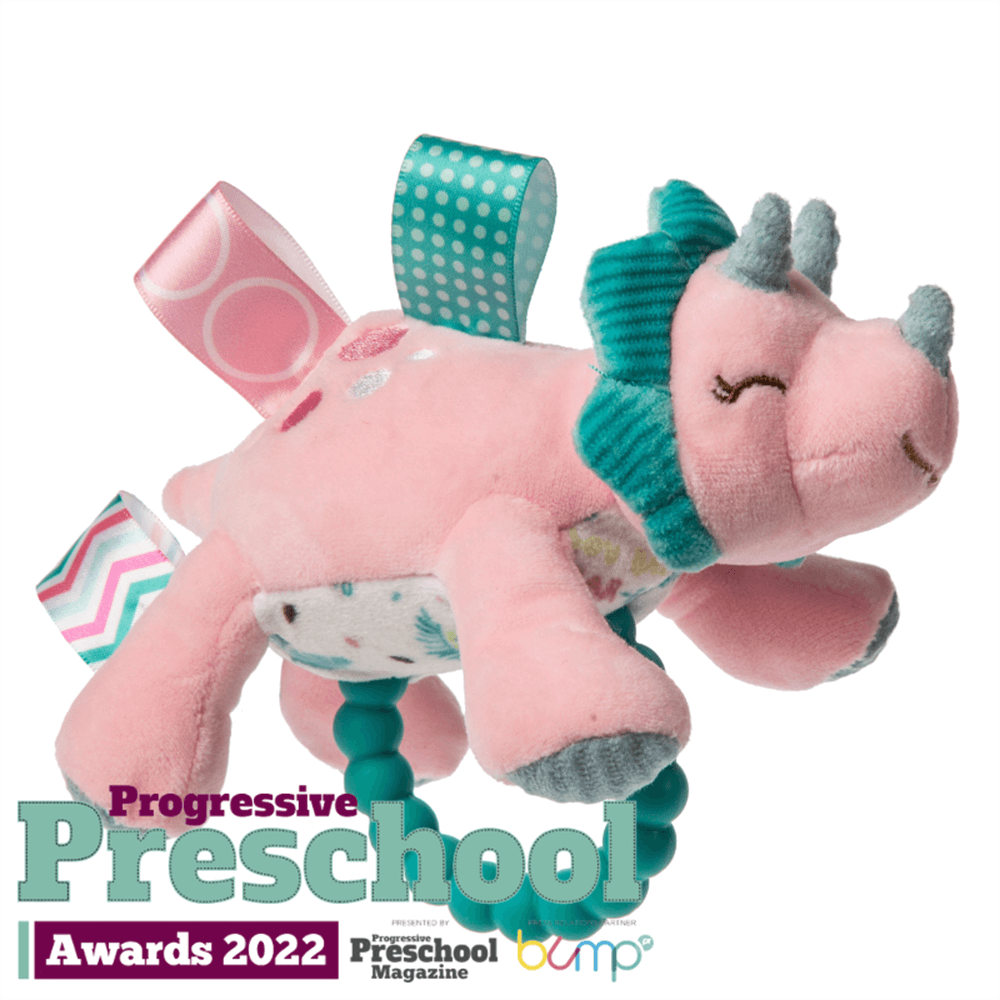 Mary Meyer Taggies Aroar-a-saurus 5" Plush Teether Rattle