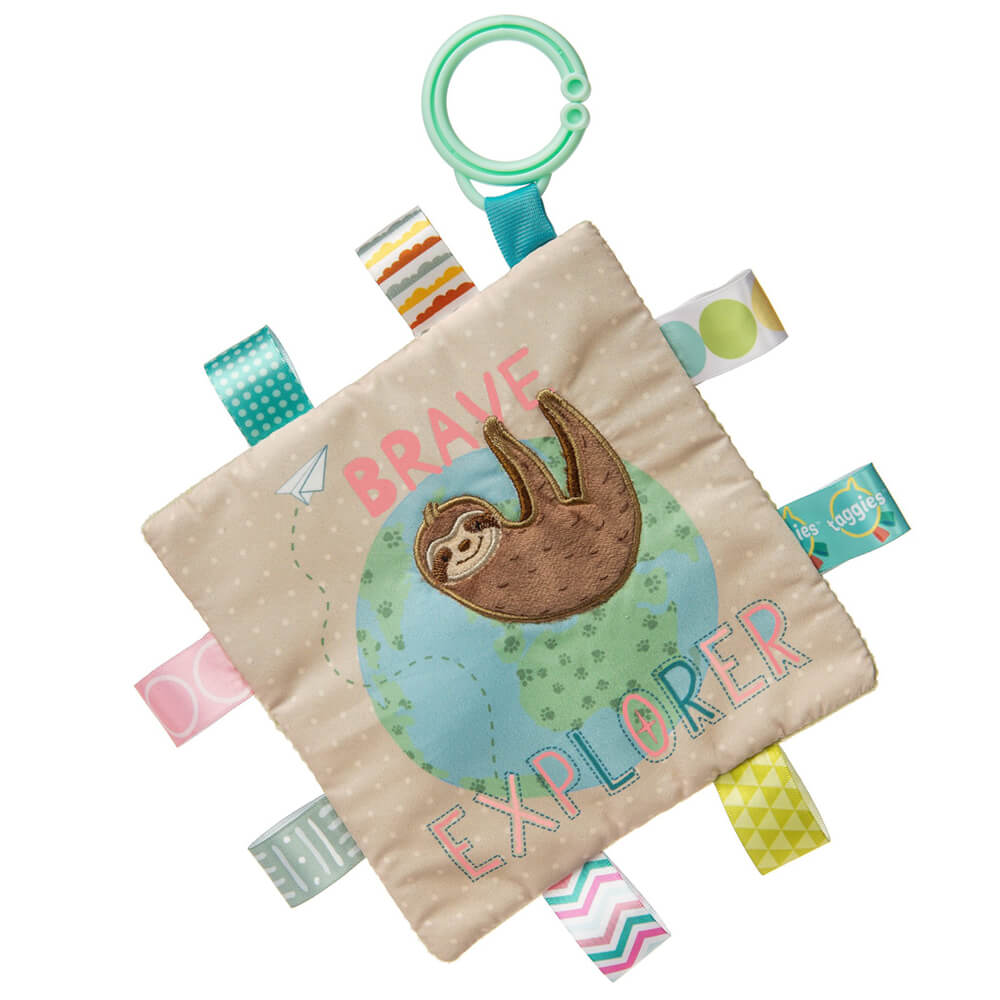 Mary Meyer Taggies Crinkle Me 6x6" Brave Explorer Sloth