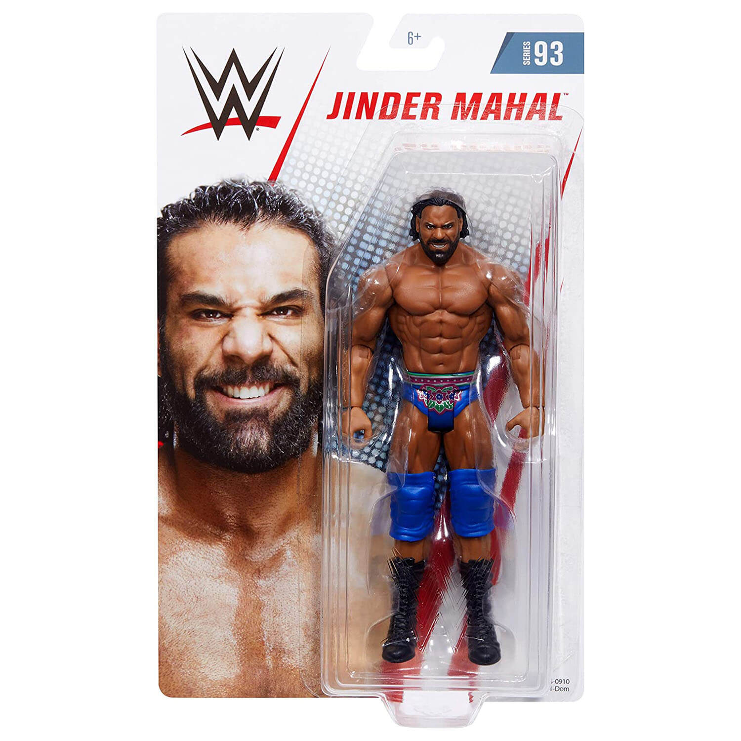 Front view of the WWE Core Series 93 Jinder Mahal Action Figure package.