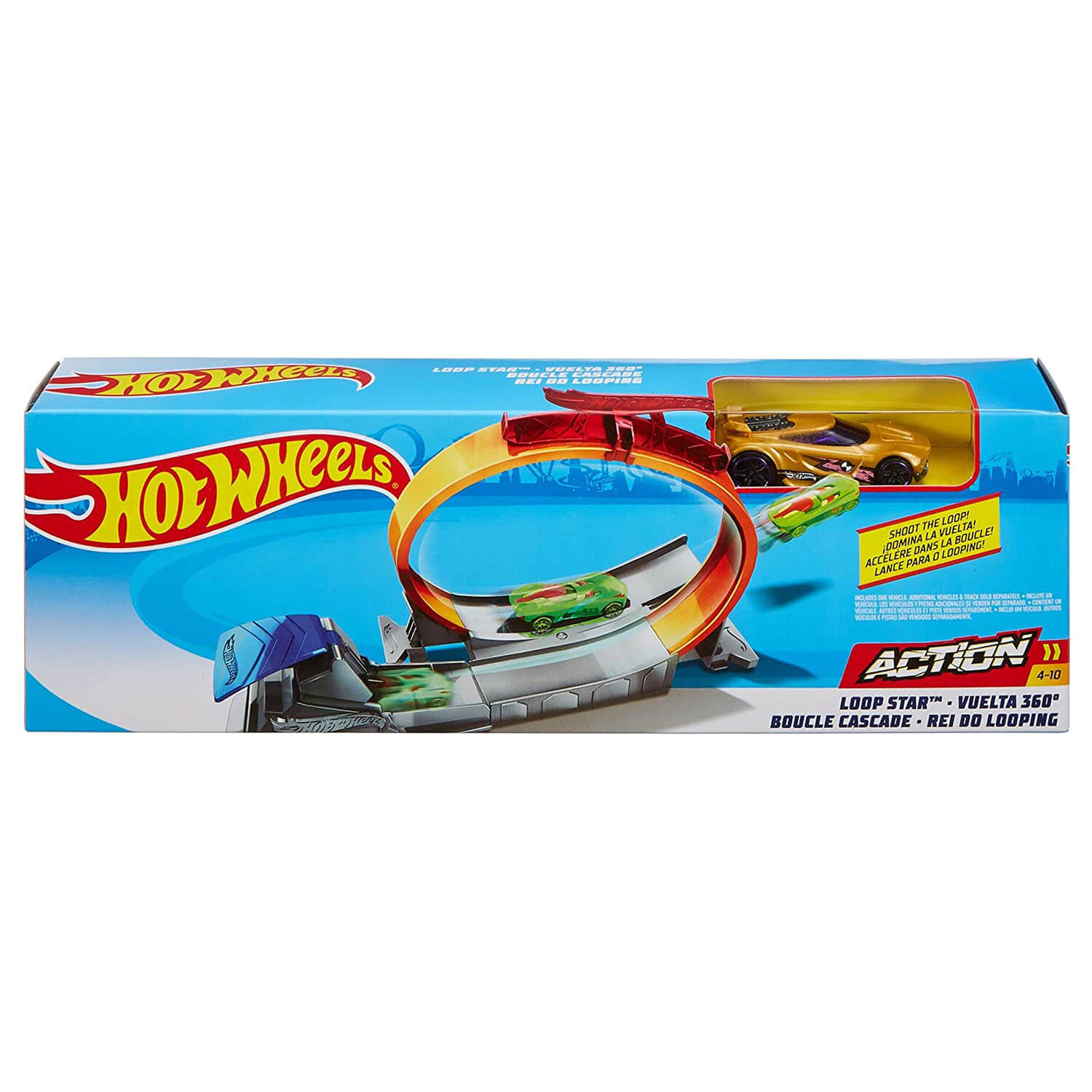 Side view of the Hot Wheels Action Loop Star Playset.
