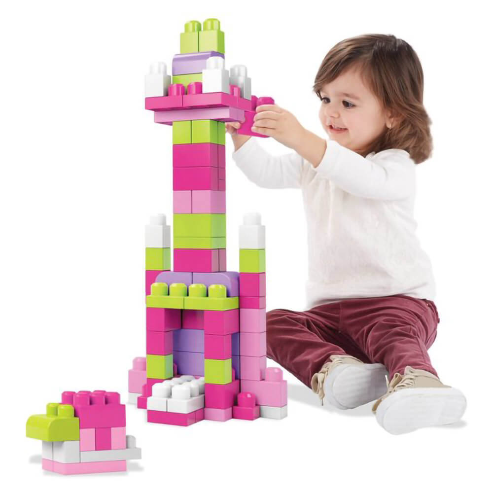 Mega Bloks Big Building Bag (Pink) (80 pieces)