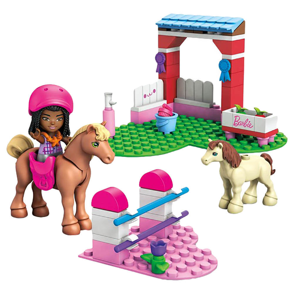 Mega Construx Barbie Horse Jumping 73 Piece Building Set