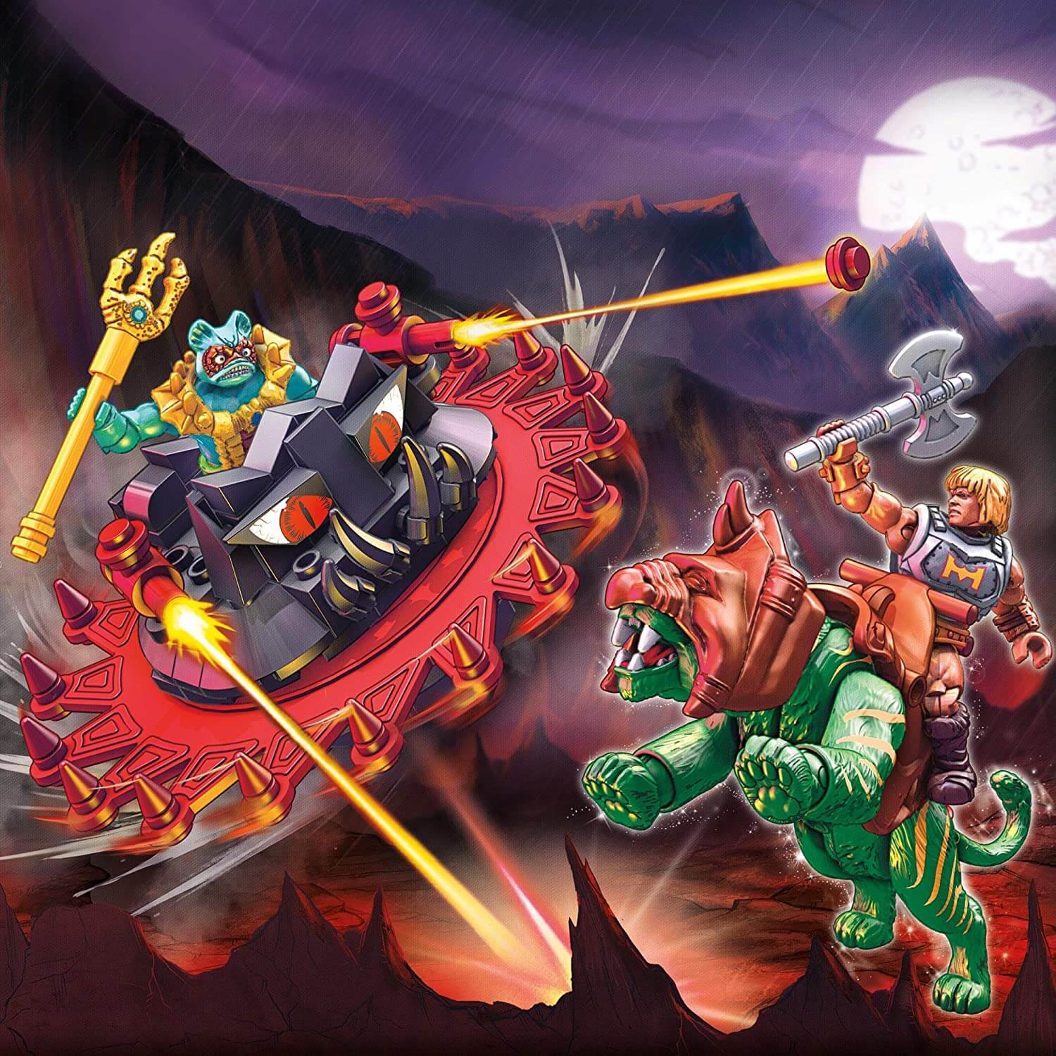 IN stock!! /products/mega construx masters of the  universe roton vs battle cat Motu Masters of the Universe Merman Roton vs Battle Cat Heman