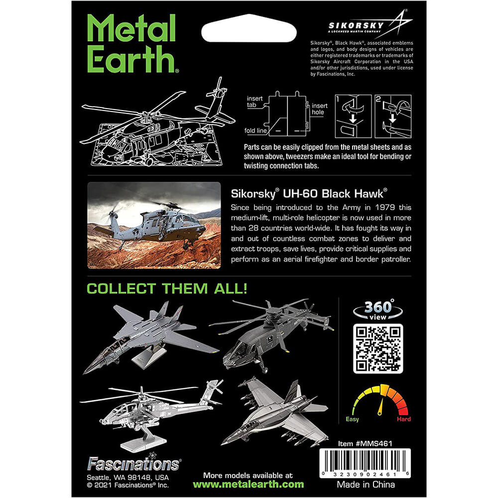Metal Earth Black Hawk 2 Sheet Metal Model Kit