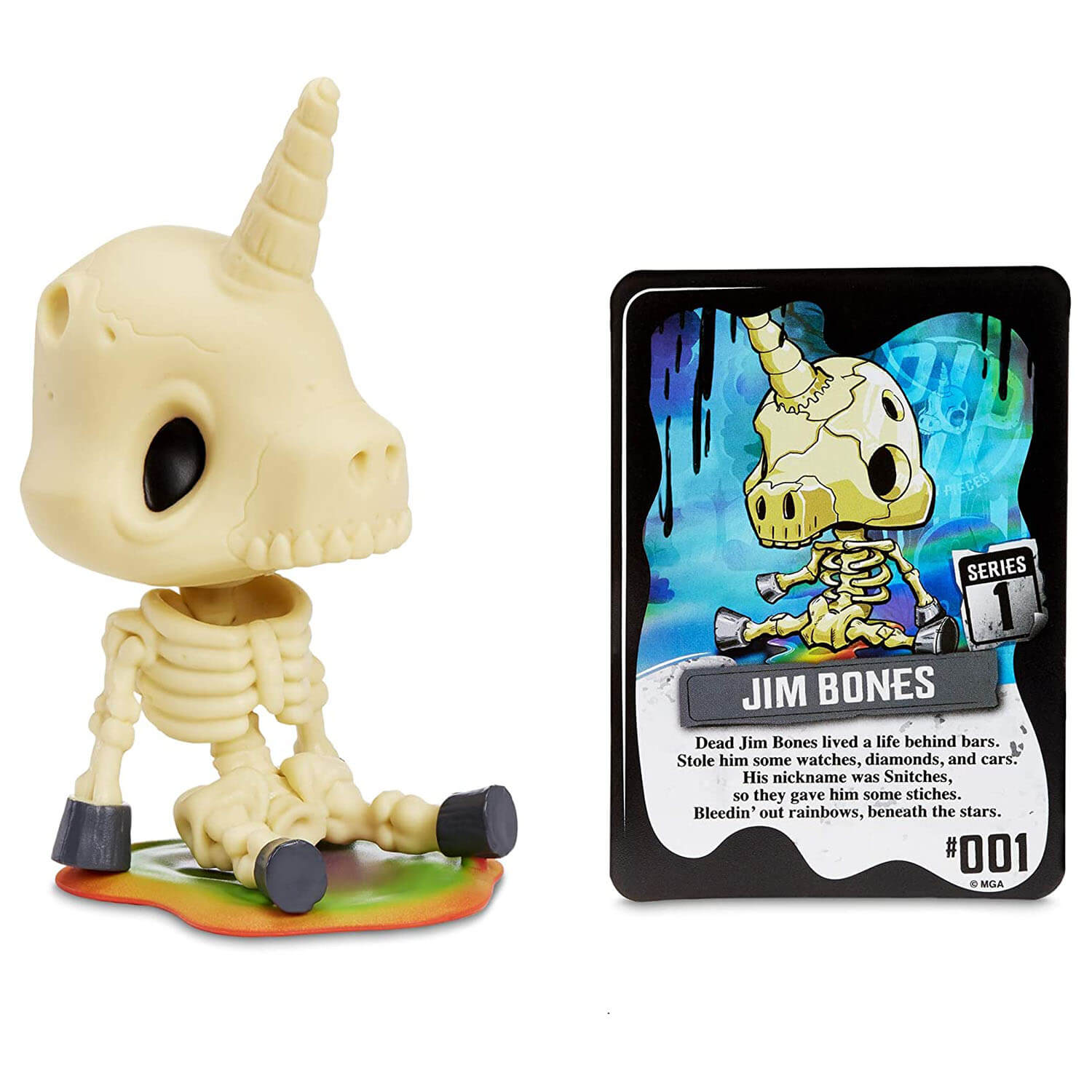 Front view of the RIP Rainbows S1 #001 Jim Bones.