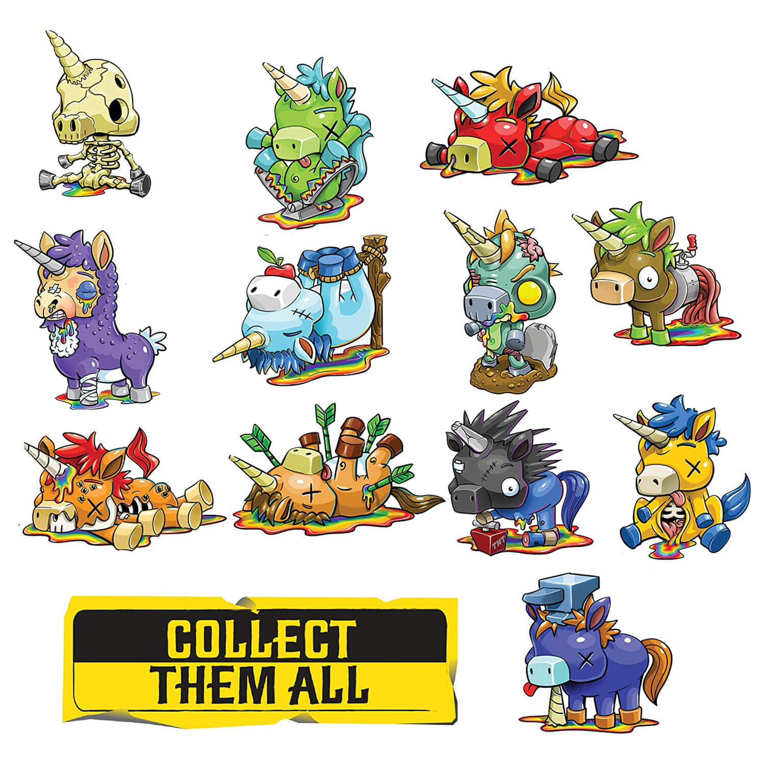 Front view of all the figures.