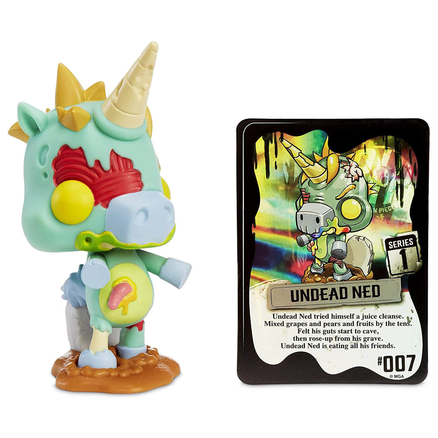 Front view of the RIP Rainbows S1 #007 Undead Ned.