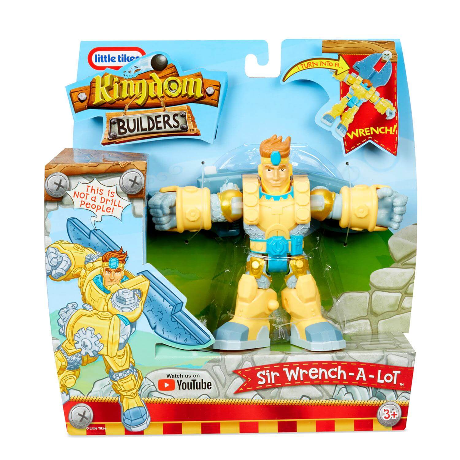 Front view of the Kingdom Builders Sir Wrench-A-Lot package.