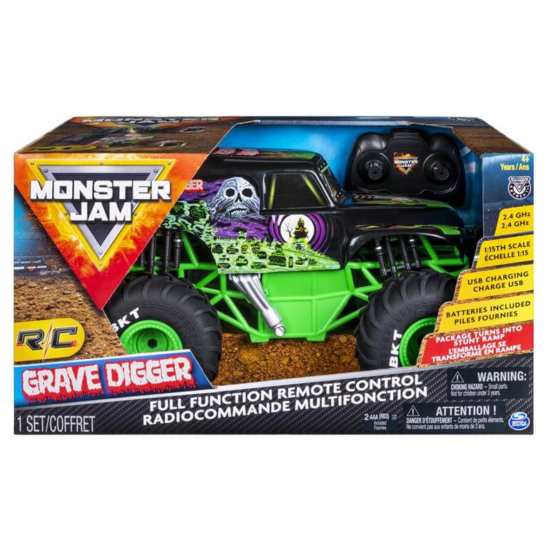 Monster Jam Official Grave Digger 2.4 Ghz Remote Control 1:15 Scale Truck