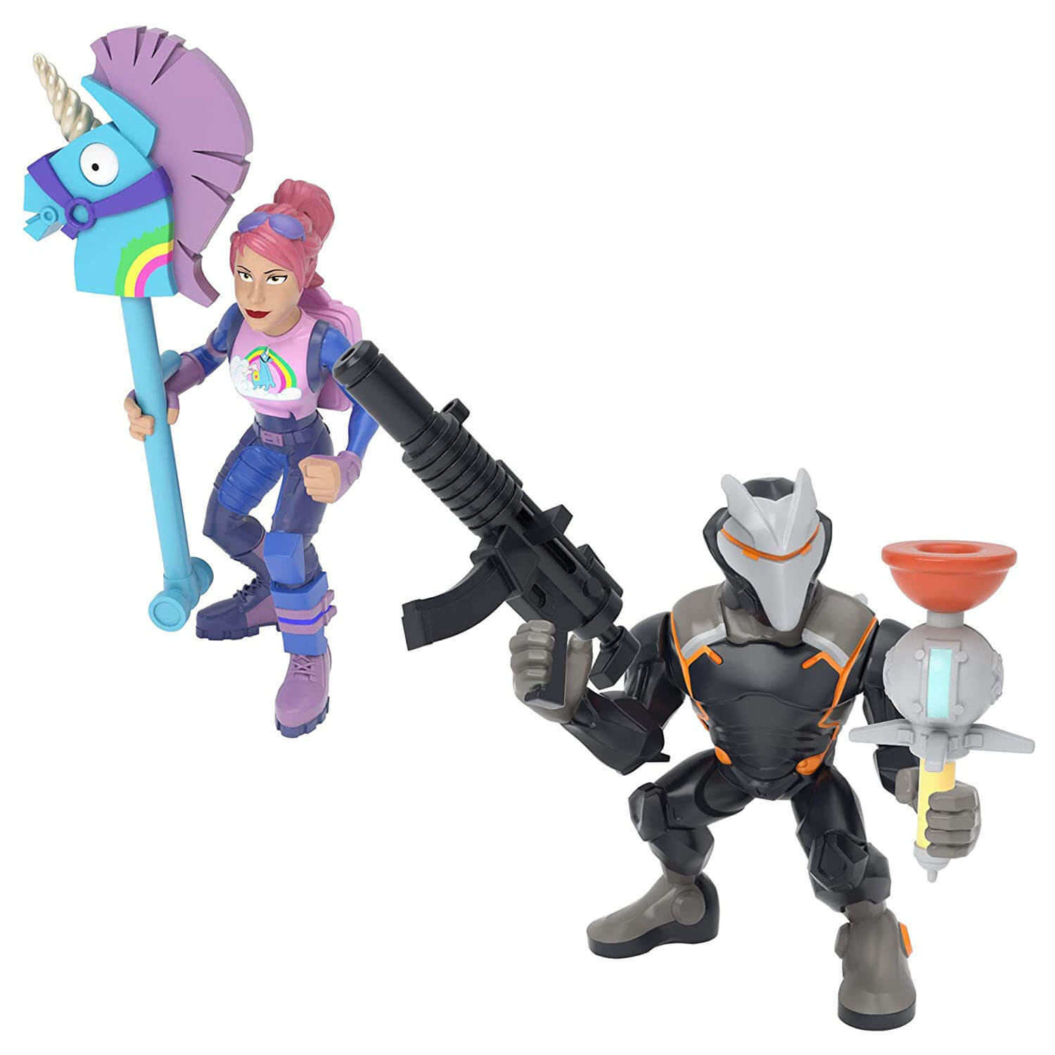 Front view of the Fortnite 2" Duo Figure Pack - Omega and Brite Bomber.