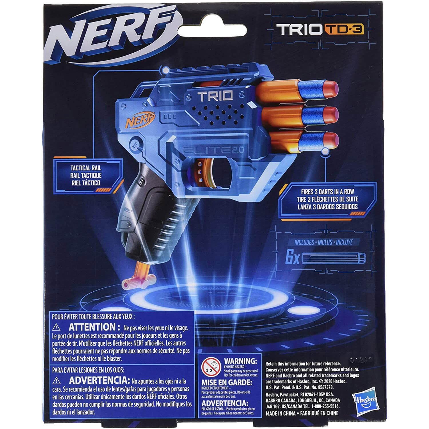 NERF Elite 2.0 Trio SD-3 3-Barrel Blaster