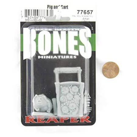 Reaper Bones Dark Heaven Pig and Cart Miniature