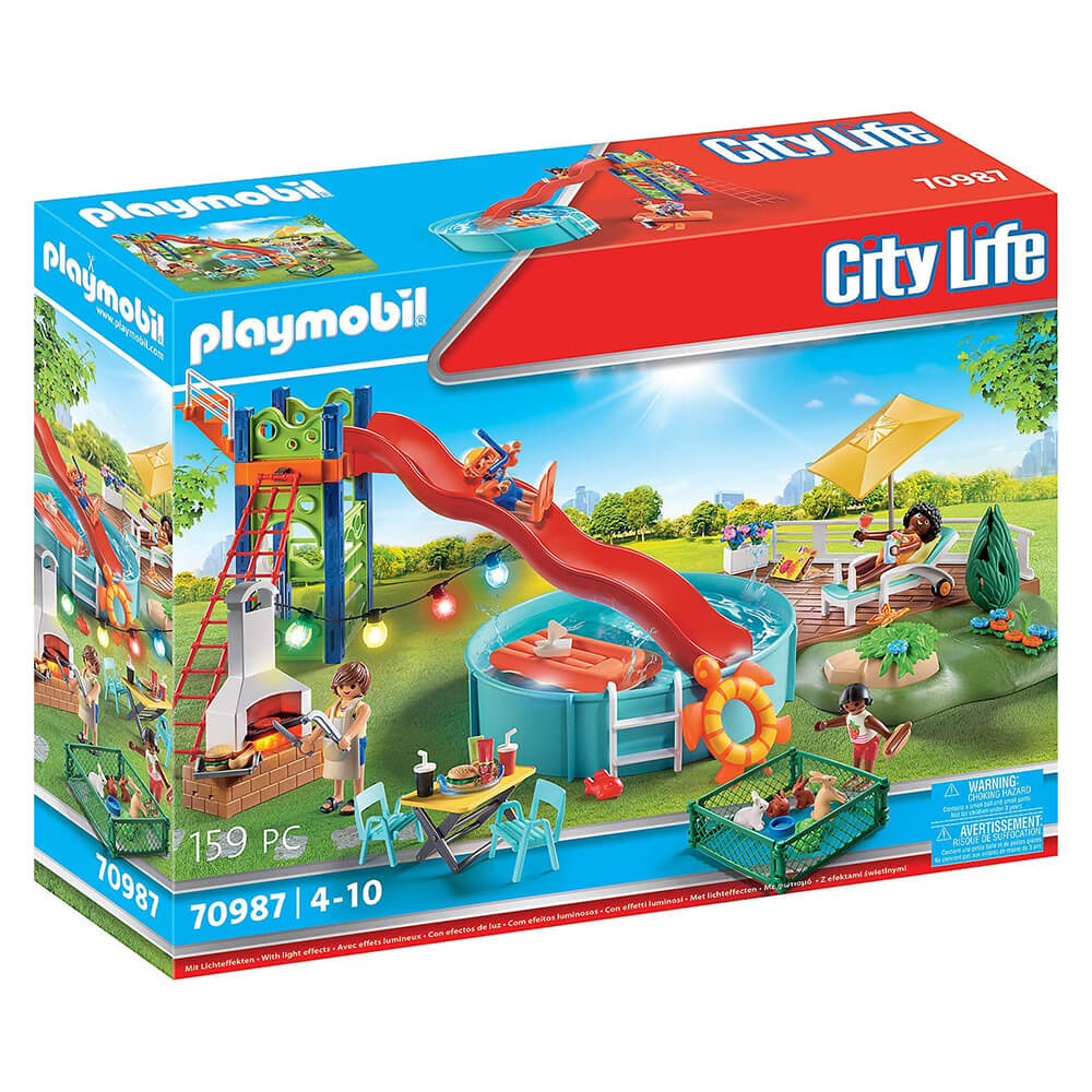 Playmobil City Life Pool Party Play Set (70987)