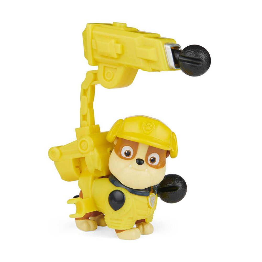 PAW Patrol The Movie Hero Pup Rubble Figure with Cannon