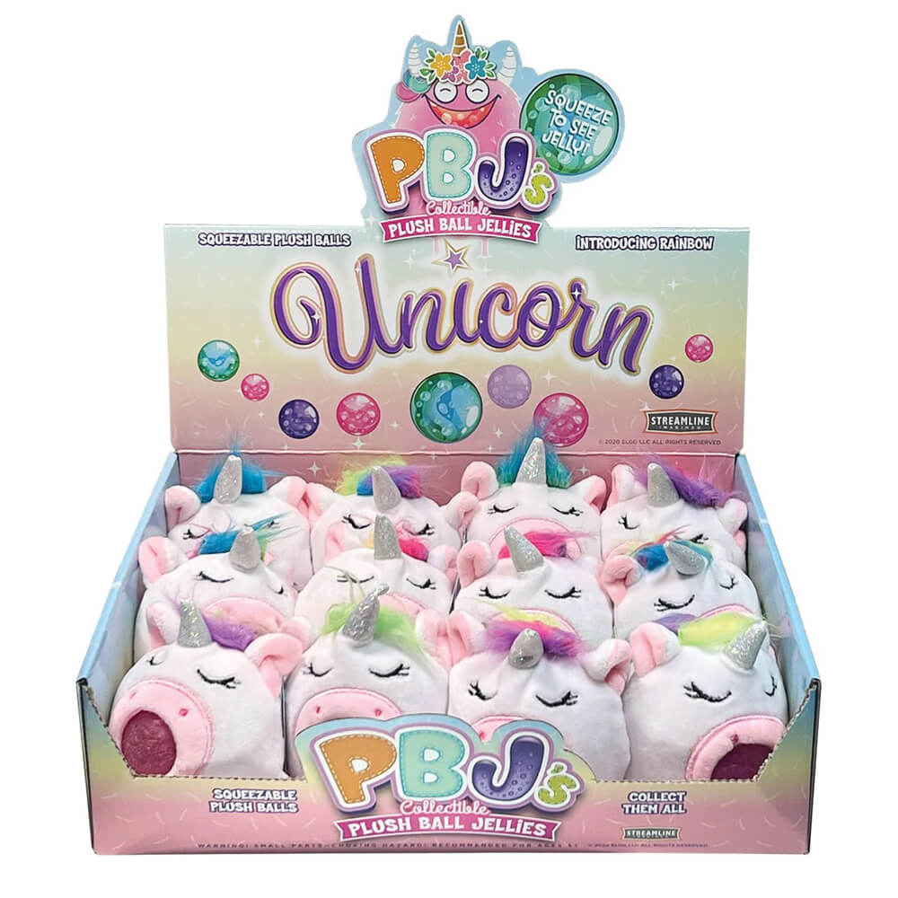 PBJs Rainbow Unicorn Plush Jelly Fidget Toy