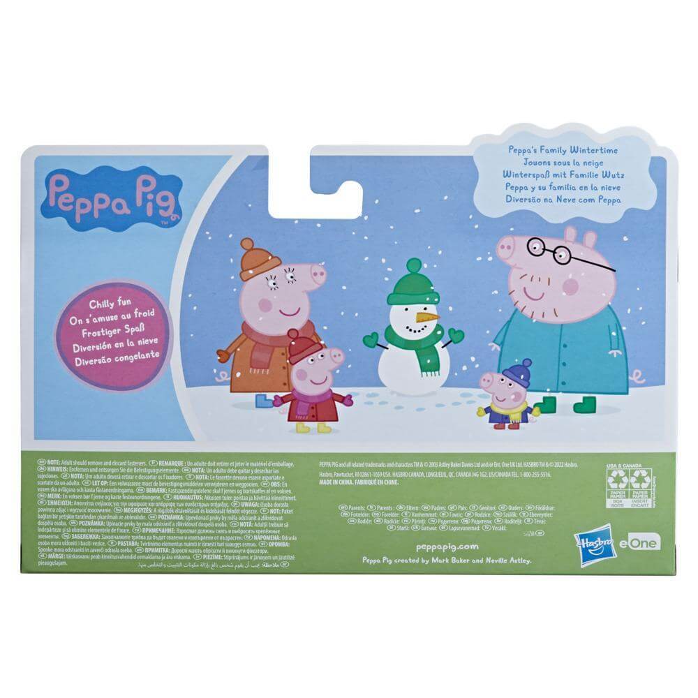 Peppa Pig Family Wintertime 3 Inch Figures  4 pack