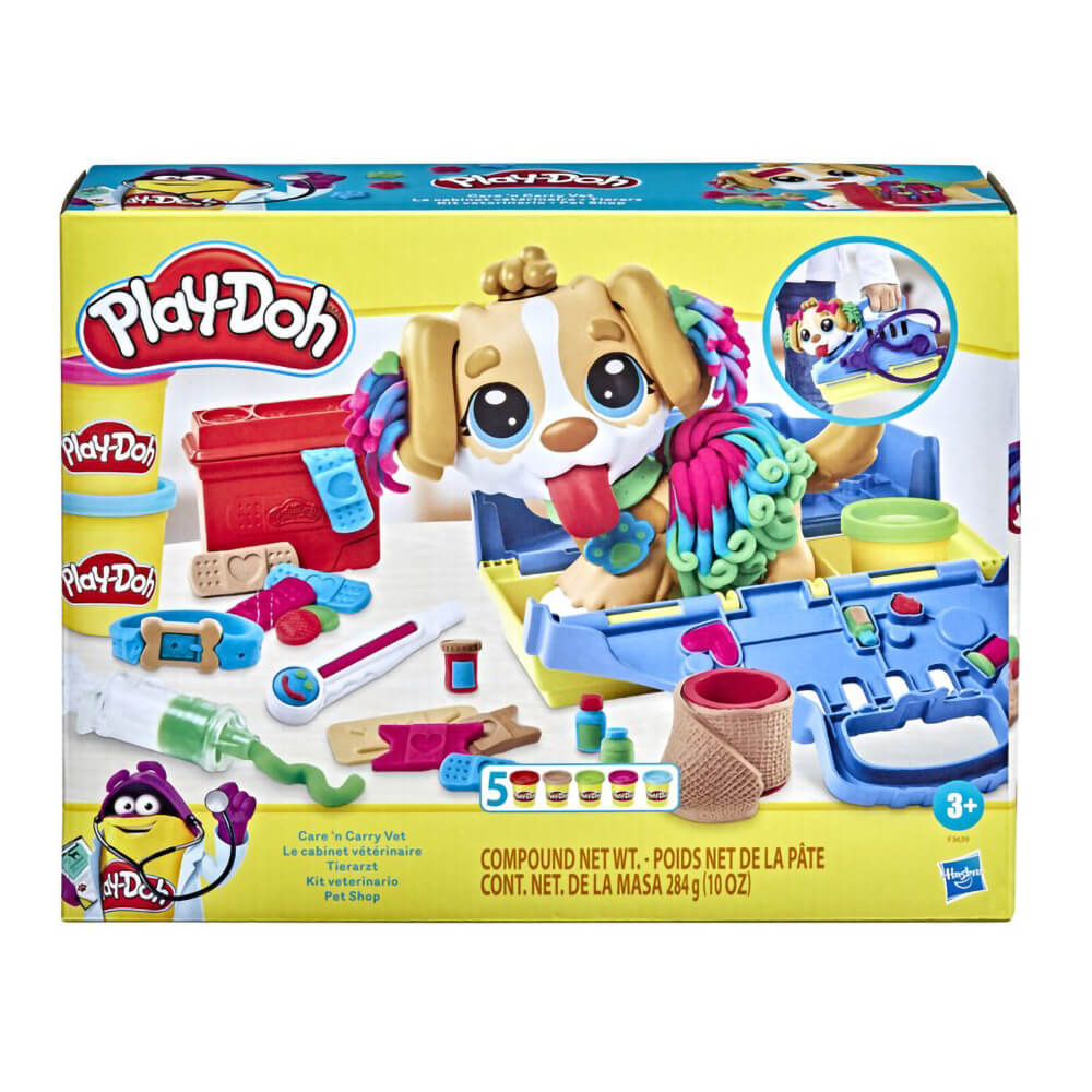 Play-Doh Care 'n Carry Vet Playset with Toy Dog and Carrier