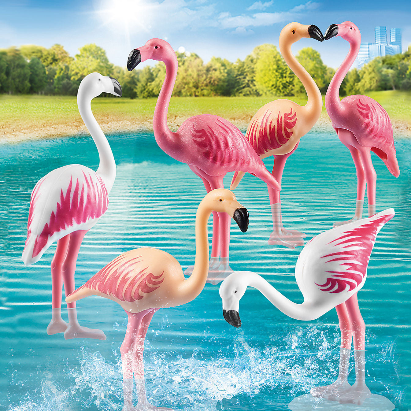 PLAYMOBIL Adventure Zoo Flock of Flamingos (70351)