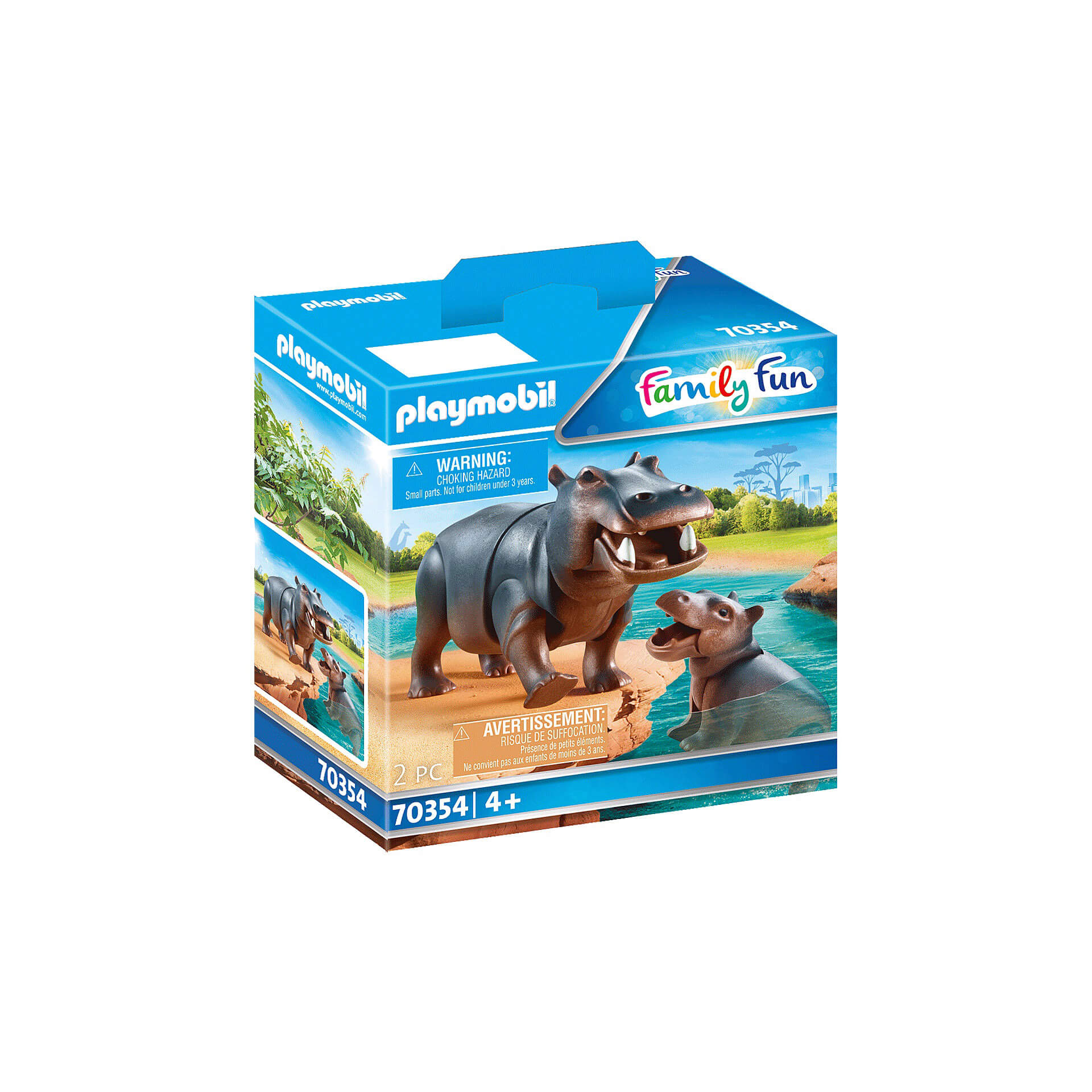 PLAYMOBIL Adventure Zoo Hippo with Calf (70354)