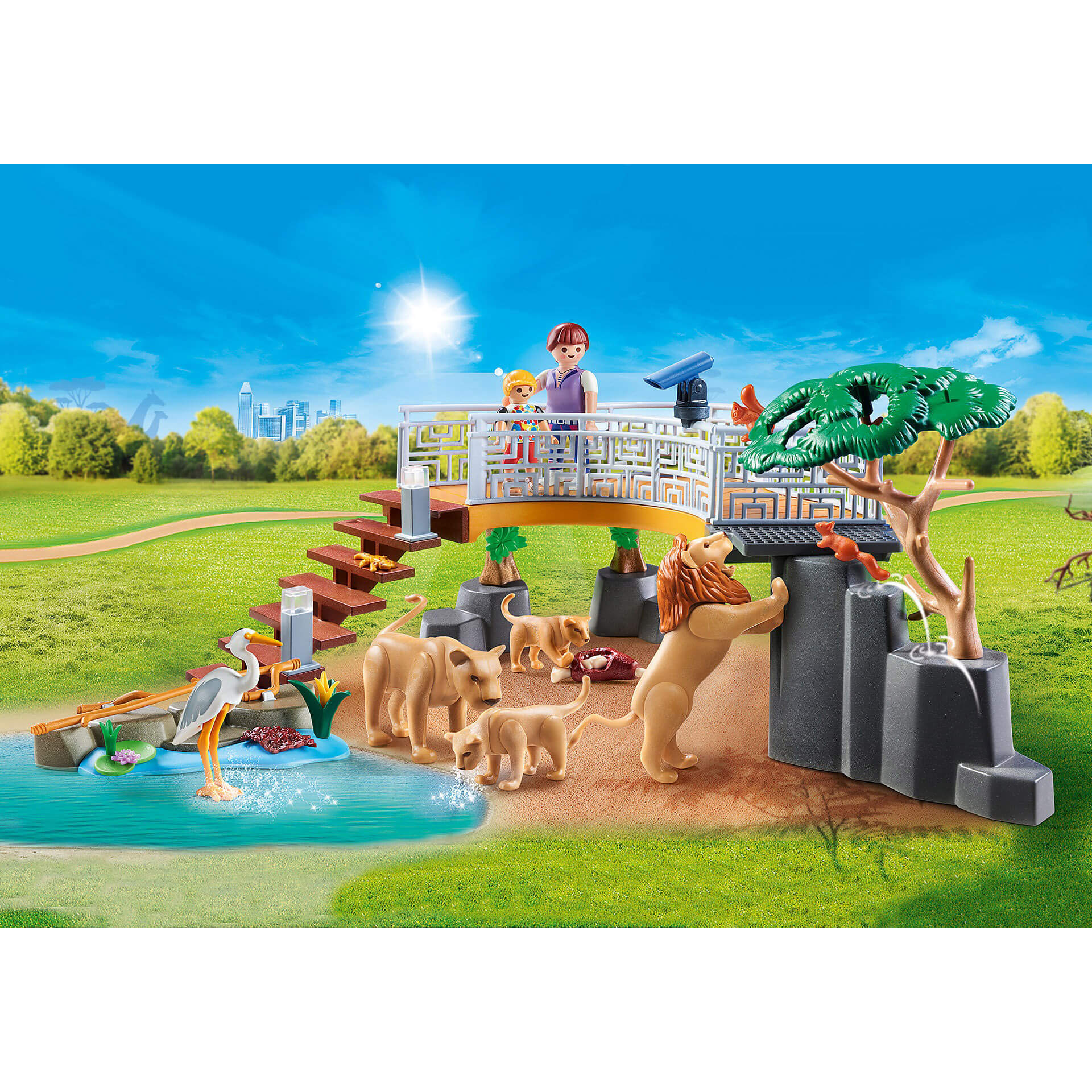 PLAYMOBIL Adventure Zoo Outdoor Lion Enclosure (70343)