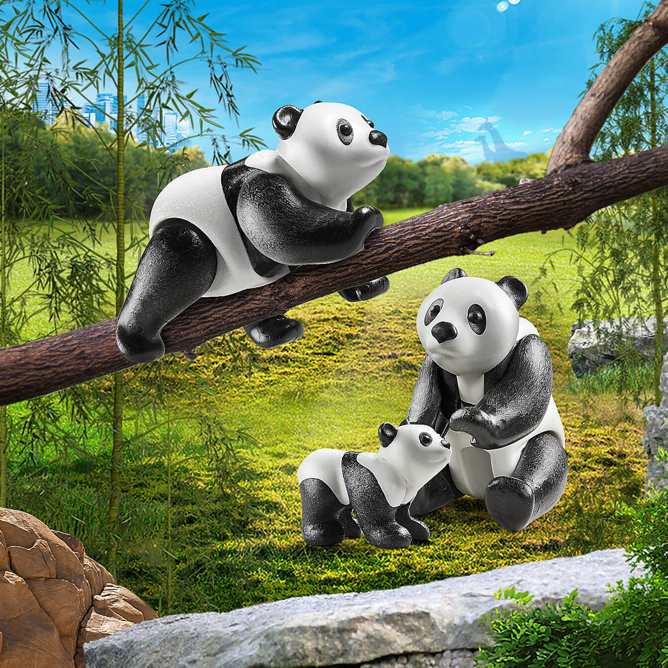 PLAYMOBIL Adventure Zoo Pandas with Cub (70353)