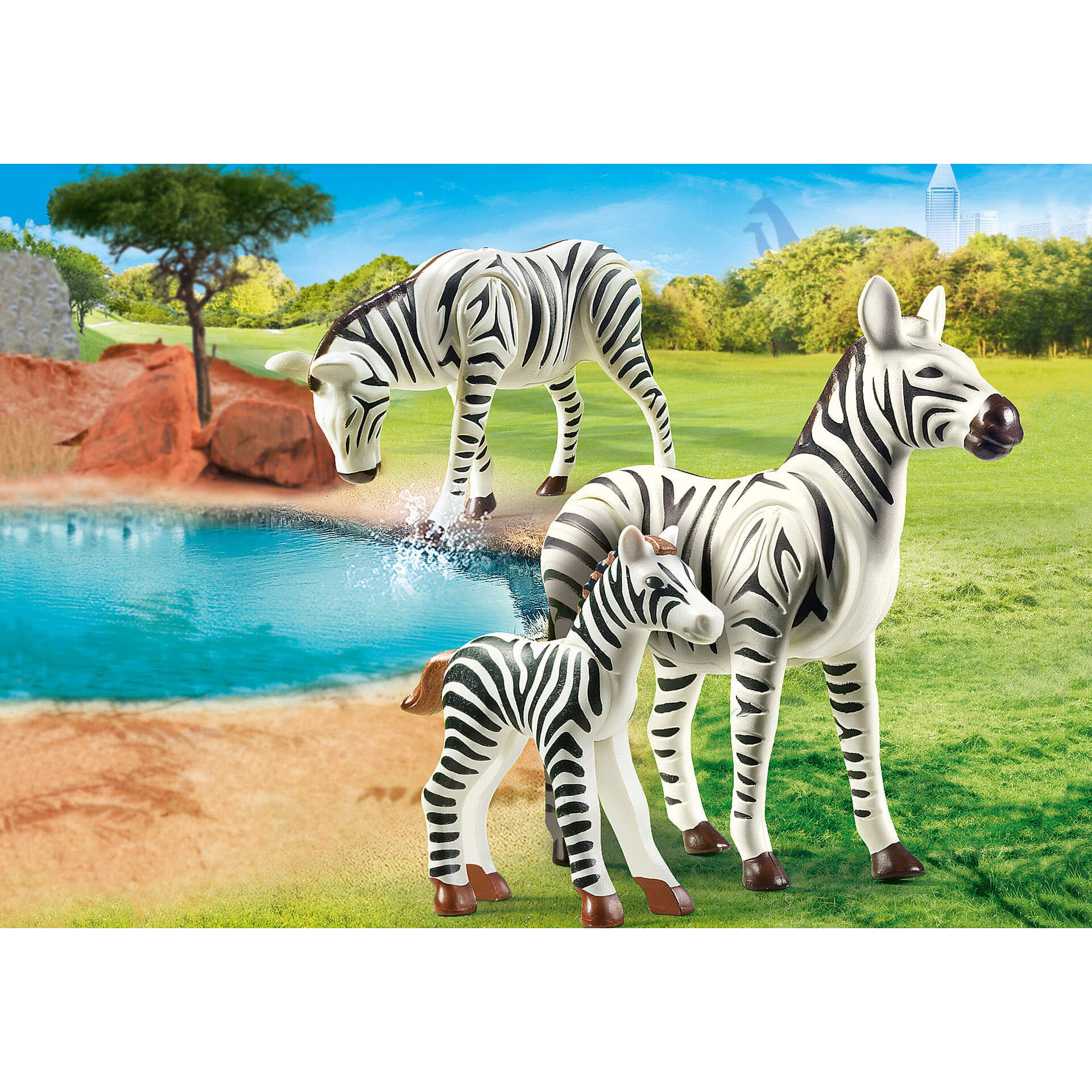 PLAYMOBIL Adventure Zoo Zebras with Foal (70356)