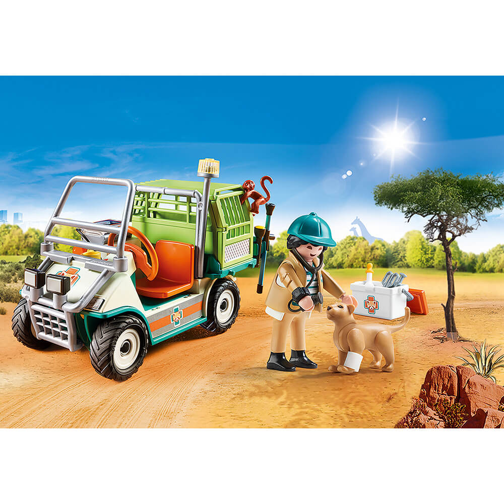 PLAYMOBIL Adventure Zoo Zoo Vet with Medical Cart (70346)