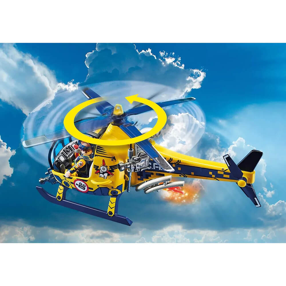 PLAYMOBIL Air Stunt Show Helicopter with Film Crew Playset (70833)