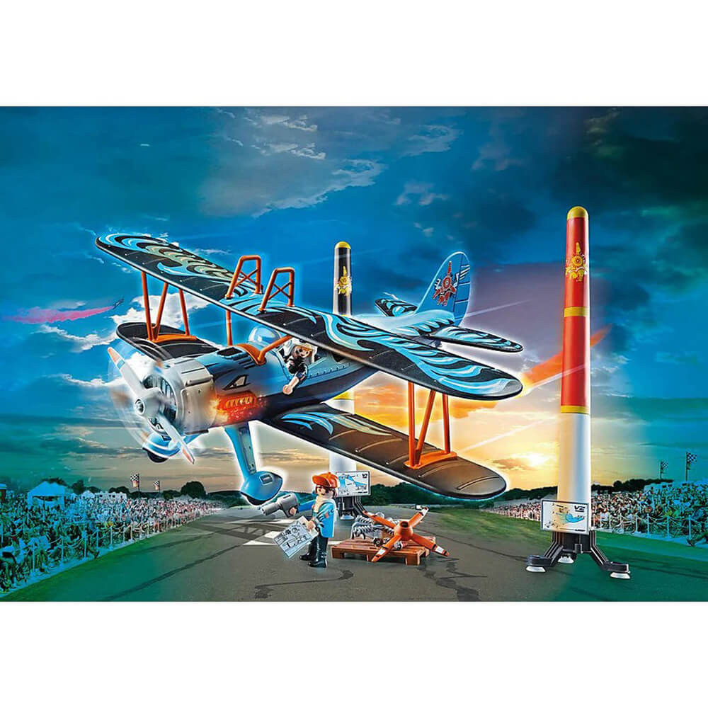 PLAYMOBIL Air Stunt Show Phoenix Biplane Playset (70831)