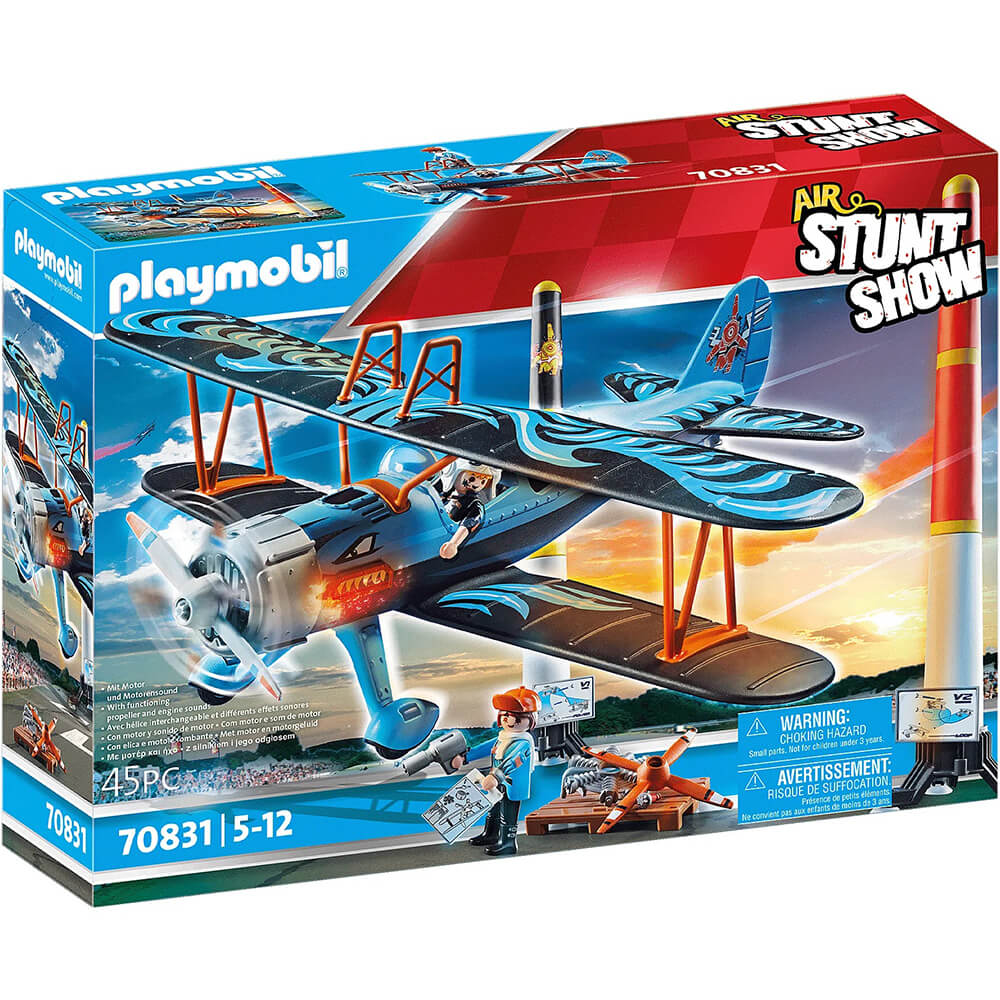 PLAYMOBIL Air Stunt Show Phoenix Biplane Playset (70831)