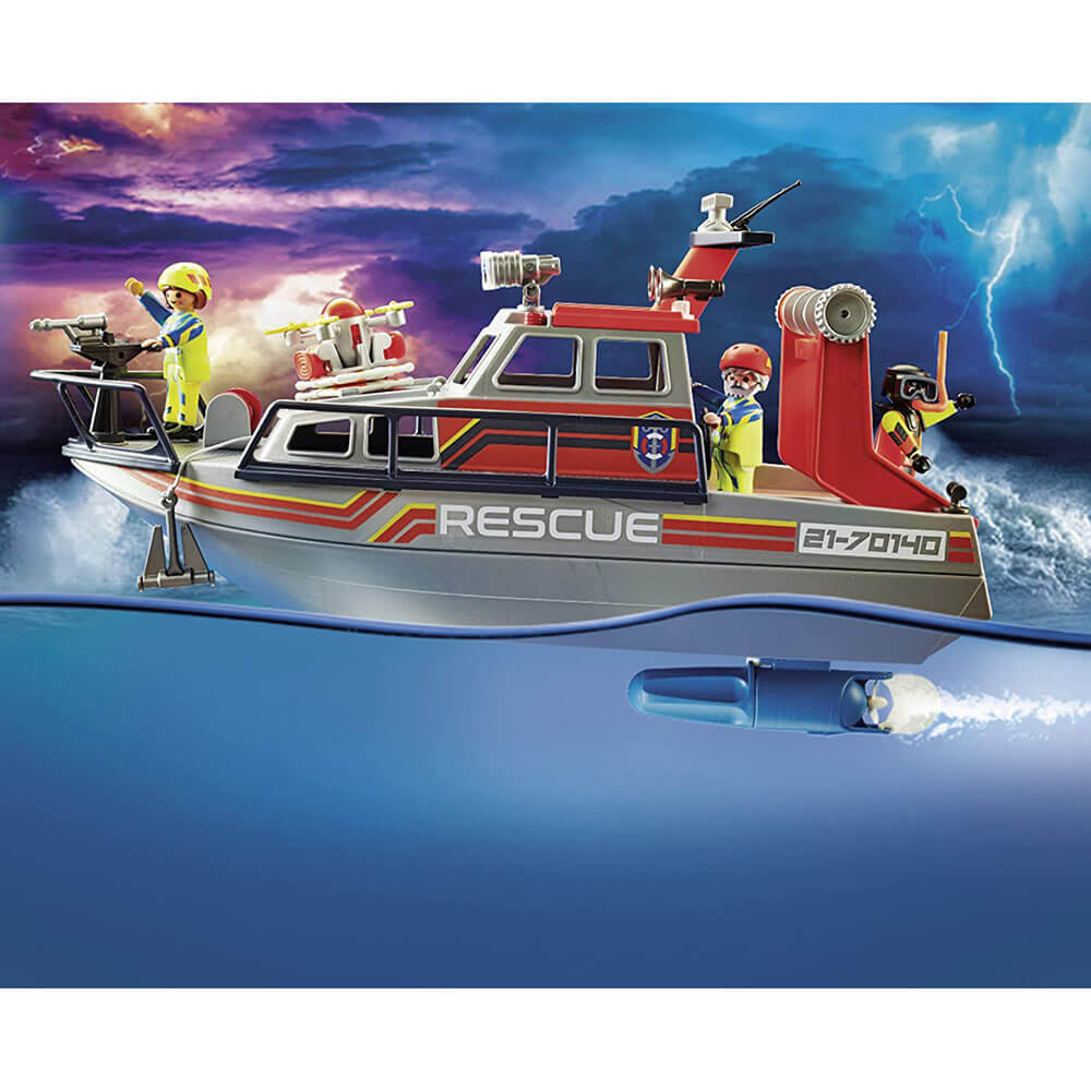 Playmobil coastal sales rescue boat