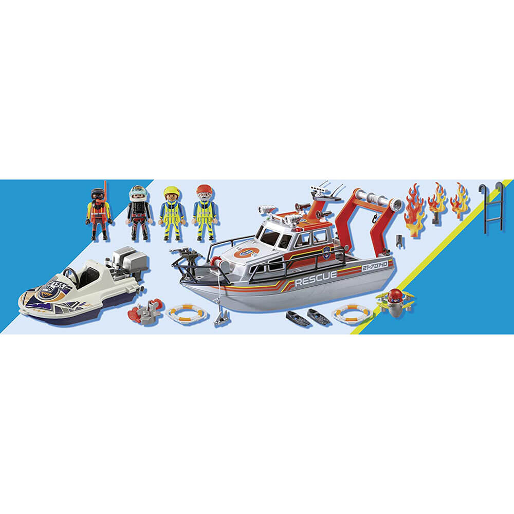 Playmobil City Action Fire Rescue with Personal Watercraft Set