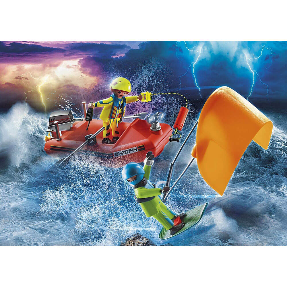 Playmobil City Action Kitesurfer Rescue with Speedboat Set (70144)