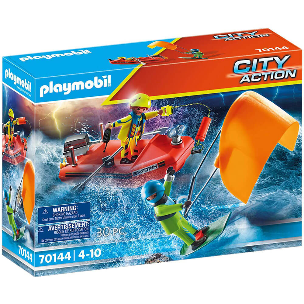 Playmobil City Action Kitesurfer Rescue with Speedboat Set (70144)