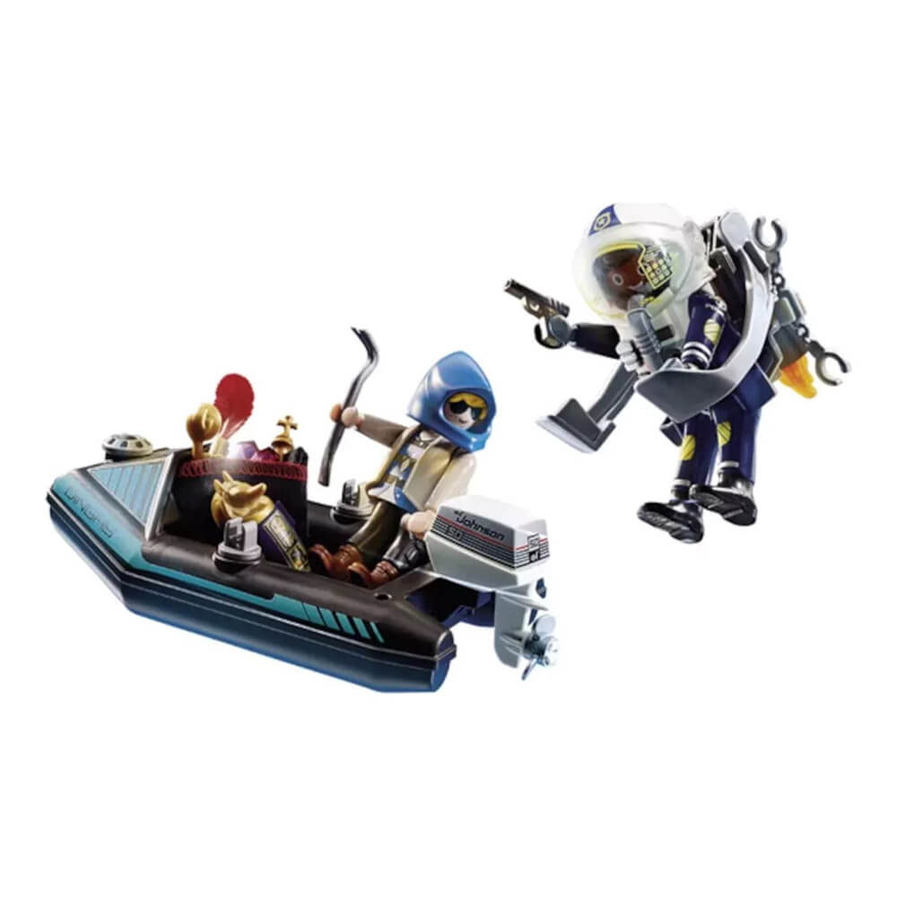 PLAYMOBIL City Action Police Jet Pack with Boat (70782)
