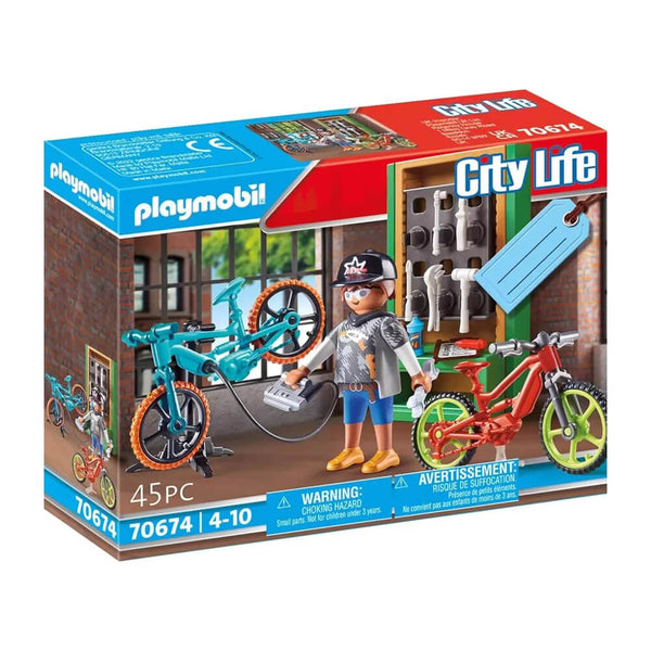 PLAYMOBIL City Life Bike Workshop Gift Set (70674) – Maziply Toys