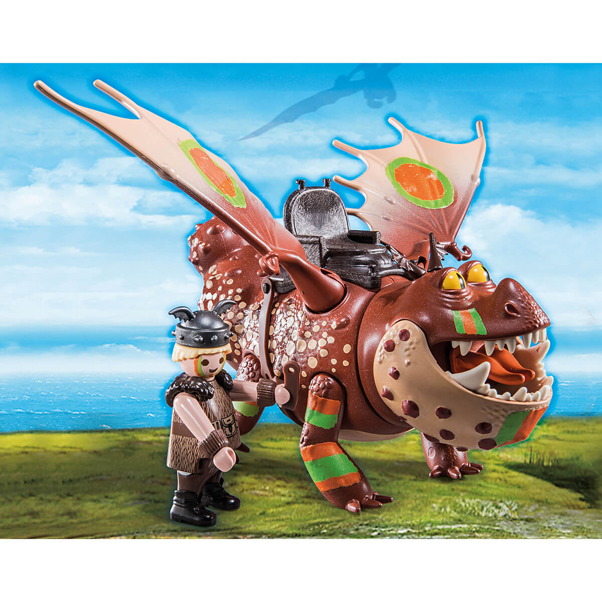 PLAYMOBIL DreamWorks Dragons Race to the Edge Dragon Racing: Fishlegs and Meatlug  (70729)