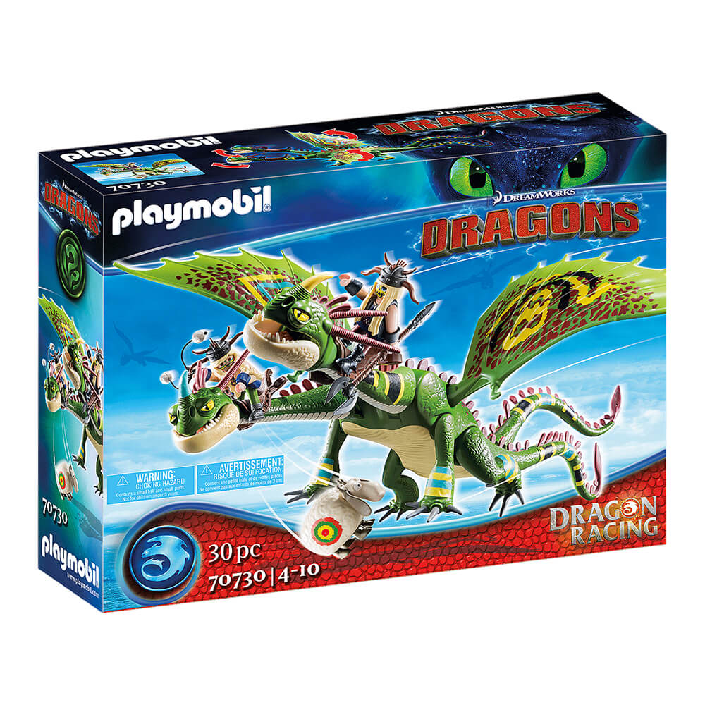PLAYMOBIL DreamWorks Dragons Race to the Edge Dragon Racing: Ruffnut and Tuffnut with Barf and Belch  (70730)