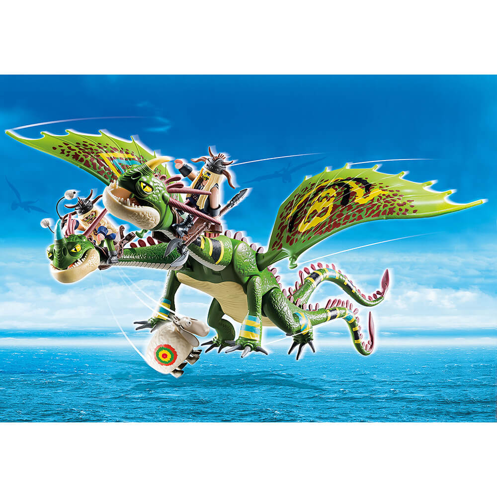 PLAYMOBIL DreamWorks Dragons Race to the Edge Dragon Racing: Ruffnut and Tuffnut with Barf and Belch  (70730)