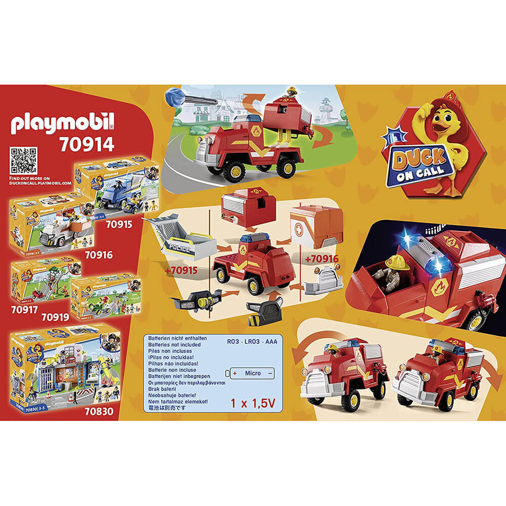 Playmobil Duck on Call Fire Brigade Emergency Vehicle Playset