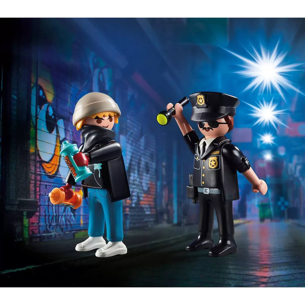 Playmobil DuoPack Policeman and Street Artist Playset (70822)