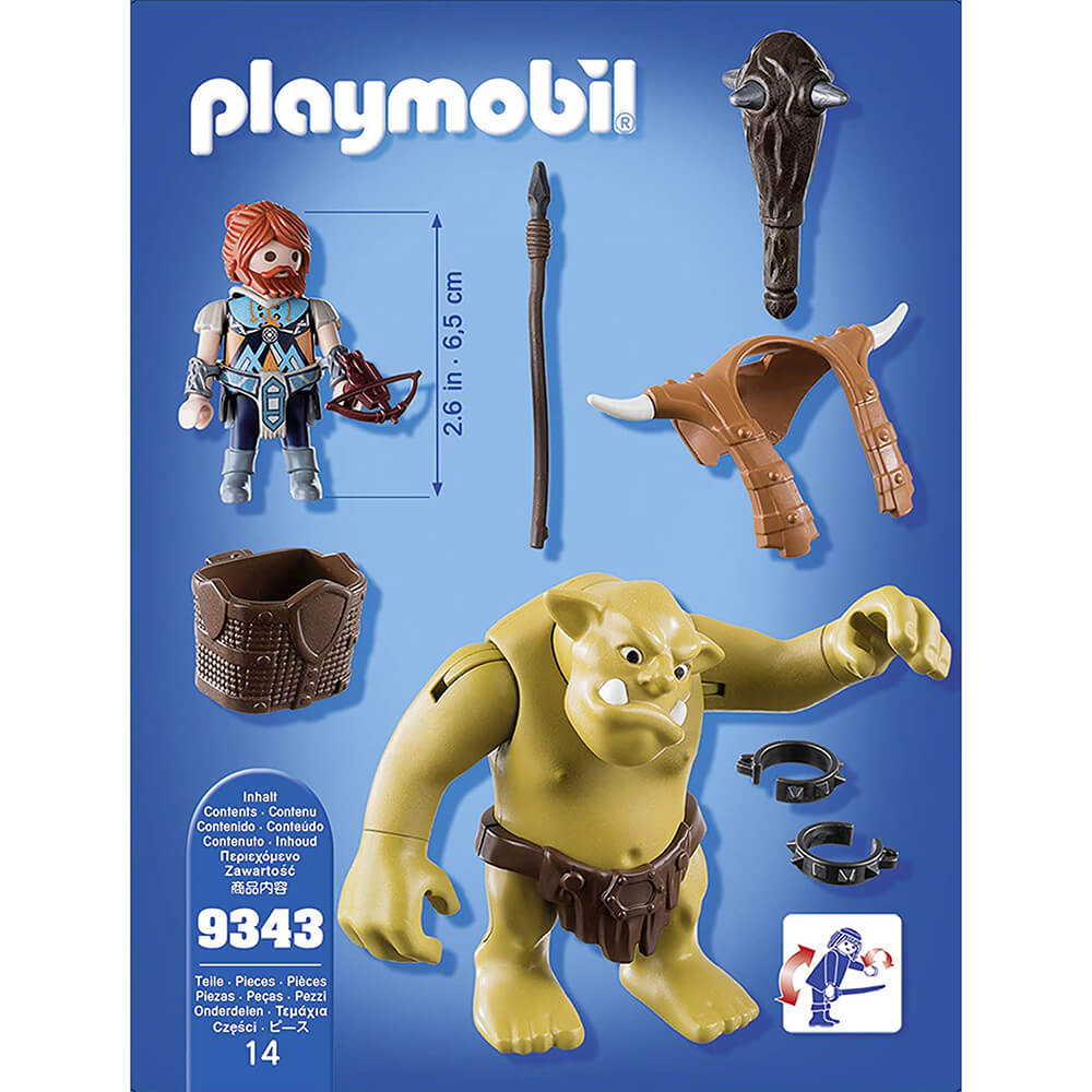 PLAYMOBIL Dwarf Kingdom Set - Dwarf Fighter With Armored Pony Toy Figure - View #4