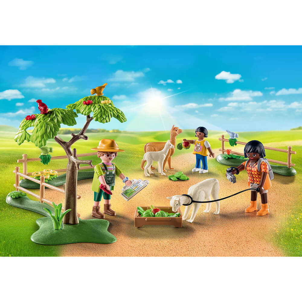 PLAYMOBIL Farm Alpaca Walk Playset (71251)