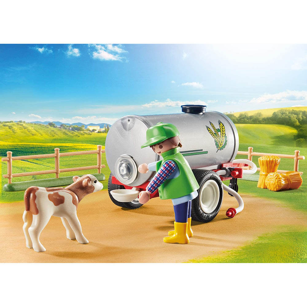 PLAYMOBIL Limited Edition Farm Loading Tractor with Water Tank (70367)