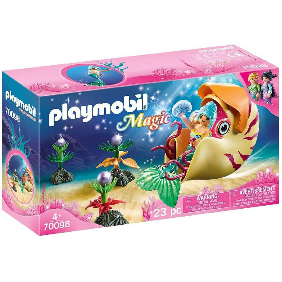 PLAYMOBIL Magical Mermaids Mermaid with Sea Snail Gondola