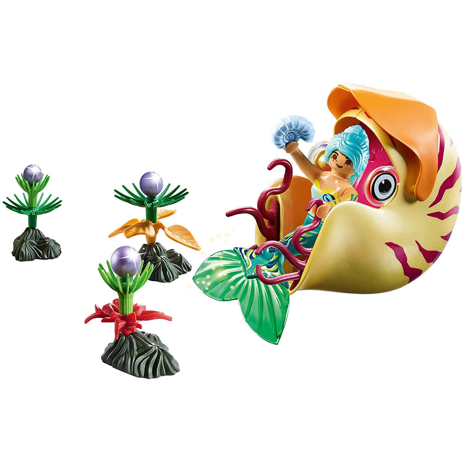 PLAYMOBIL Magical Mermaids Mermaid with Sea Snail Gondola